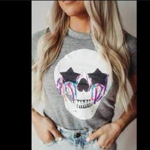 Chaser Crying Skull Drip Tee- Medium - Like New
